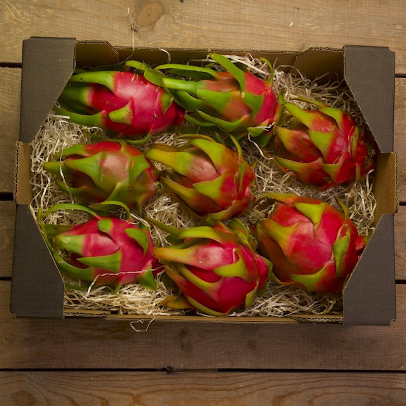 caja de fruta del dragón