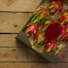 caja de pitaya roja de Motril